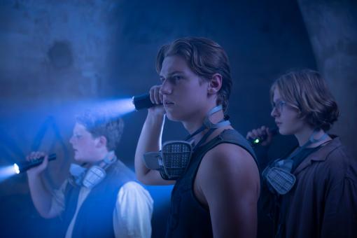 Justus Jonas (Julius Weckauf), Peter Shaw (Nevio Wendt) & Bob Andrews (Levi Brandl) in Sony Pictures' DIE DREI ??? – TOTENINSEL Foto von: Tomás Correa © Wiedemann und Berg Film GmbH/Deutsche Columbia Pictures Filmproduktion GmbH