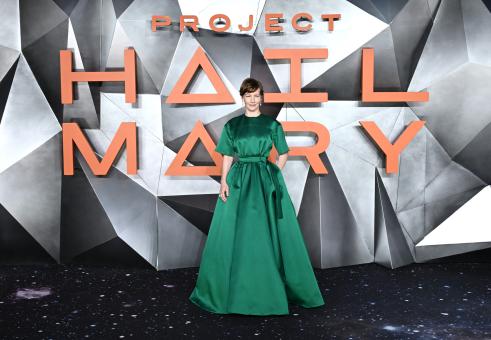 LONDON, ENGLAND – 09. MÄRZ: Sandra Hüller bei der Weltpremiere von „DER ASTRONAUT – Project Hail Mary“ im Cineworld Leicester Square am 09. März 2026 in London, England. (Foto: Tristan Fewings/Getty Images für Sony Pictures Entertainment)