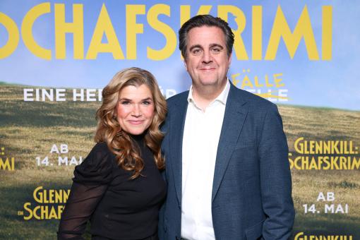 Anke Engelke & Bastian Pastewska auf der Deutschlandpremiere von GLENNKILL: EIN SCHAFSKRIMI im Kino in der KulturBrauerei in Berlin am 28.04.2026 (Foto: Sebastian Reuter/Getty Images for Sony Pictures Entertainment Deutschland GmbH)  © 2026 Getty Images