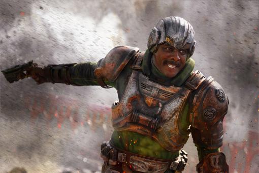 Man at Arms (Idris Elba) dans MASTERS OF THE UNIVERSE.  © Sony Pictures Releasing Switzerland GmbH