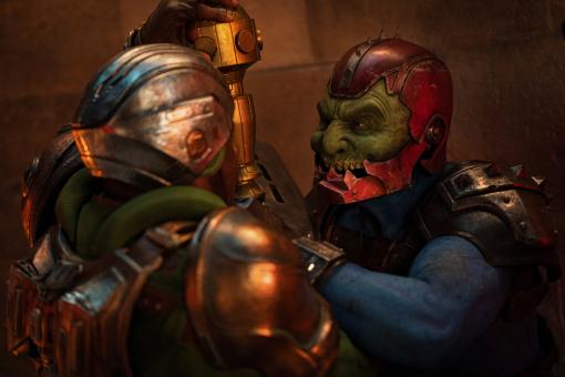Sam C. Wilson incarne le personnage de Trap Jaw dans  LES MAÎTRES DE L'UNIVERS.  © Sony Pictures Releasing Switzerland GmbH