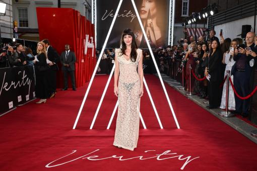 LONDRES, ANGLETERRE – 24 SEPTEMBRE : Dakota Johnson lors de la projection spéciale britannique du film VERITY au Curzon Mayfair, le 24 septembre 2026 à Londres, en Angleterre. (Photo : Eamonn M. McCormack/Getty Images pour Amazon MGM Studios et Sony Pictures Entertainment)  © 2026 Getty Images